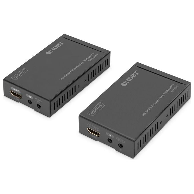 Digitus Estensore Hdmi 4K Tramite Cavo di rRte Hd Baset Ricevitore e Trasmettitore