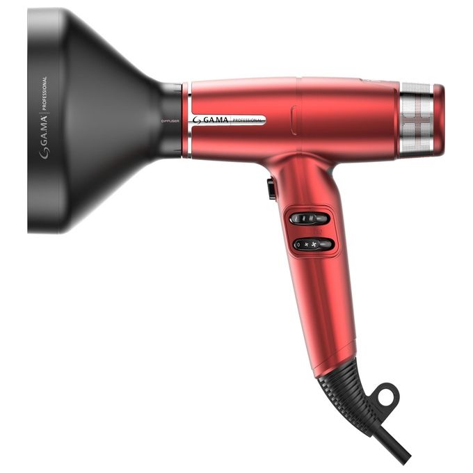 Ga.ma PH6030.RD iQ Lite Asciugacapelli 1500 W Tecnologia Ionica Oxy-Active Motore Brushless 2 Velocita' 3 Temperature Diffusore colore Rosso