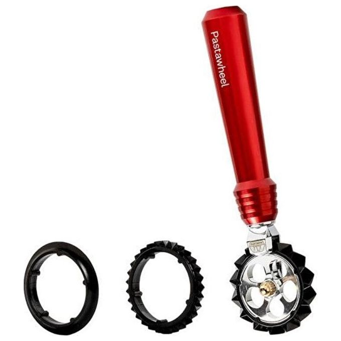 MARCATO AT-150-RSO-PW Atlas 150 Macchina per Pasta Manuale con 10 Regolazioni di Spessore e Accessorio Pasta-Wheel Rosso colore Rosso