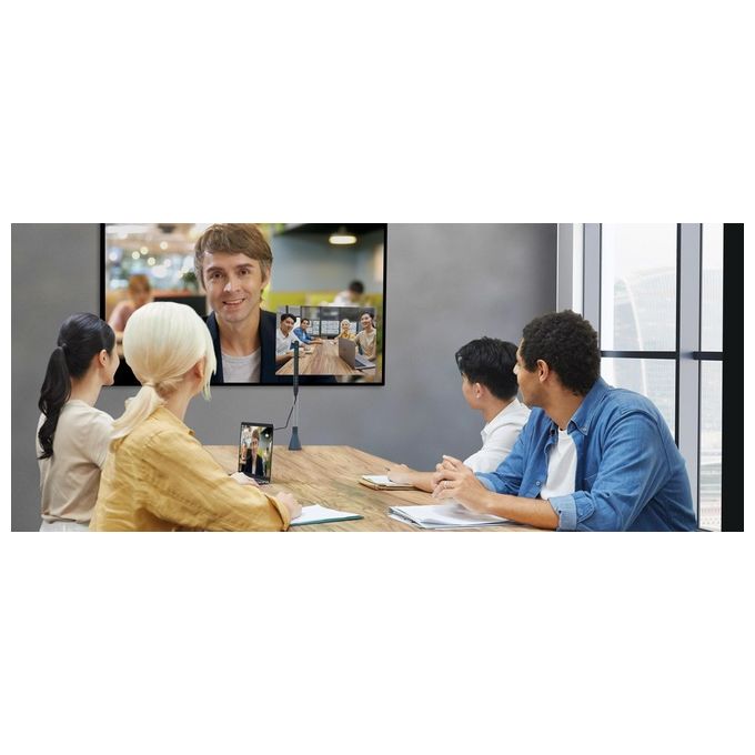 IPEVO 5-904-B-08-00 TOTEM 120 Telecamera per Videoconferenze Doppio Obiettivo 8 MP Risoluzione 4K Microfono Integrato Connessione USB-C Plug and Play Compatibile Windows MacOS Chromebook colore Nero