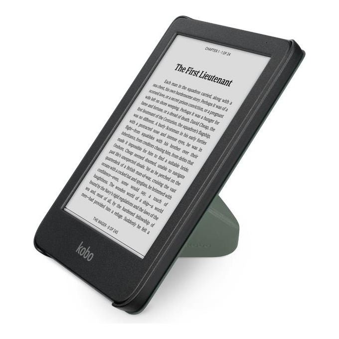 Kobo N365-AC-GR-E-PU SleepCover Custodia a libro per Clara Colour BW 6'' Funzione Sleep Wake Supporto Integrato colore Verde