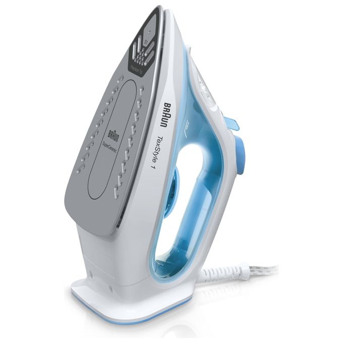 Braun TexStyle 1 Ferro da Stiro a Secco e a Vapore Ceramica 2000W Blu-Bianco