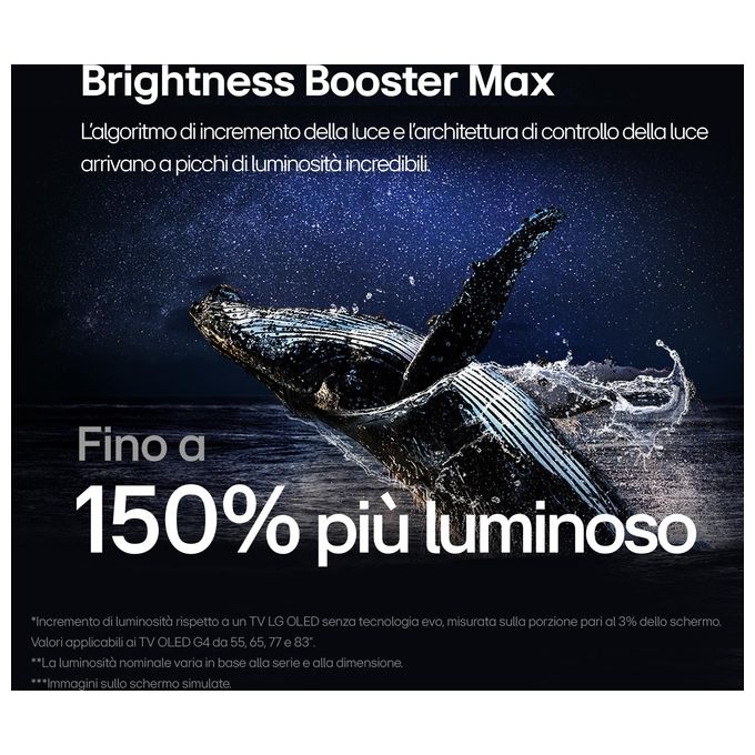 LG OLED77G45LW Serie G4 Smart TV 77'' 4K OLED evo Dolby Vision 4 HDMI 2.1 120Hz webOS 24 colore Argento