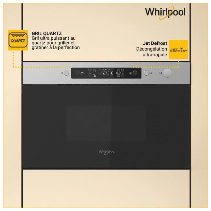 Whirlpool MBNA920X Forno a microonde da incasso con grill 22 L 750 W 3D Technology Jet Defrost colore Acciaio Inox