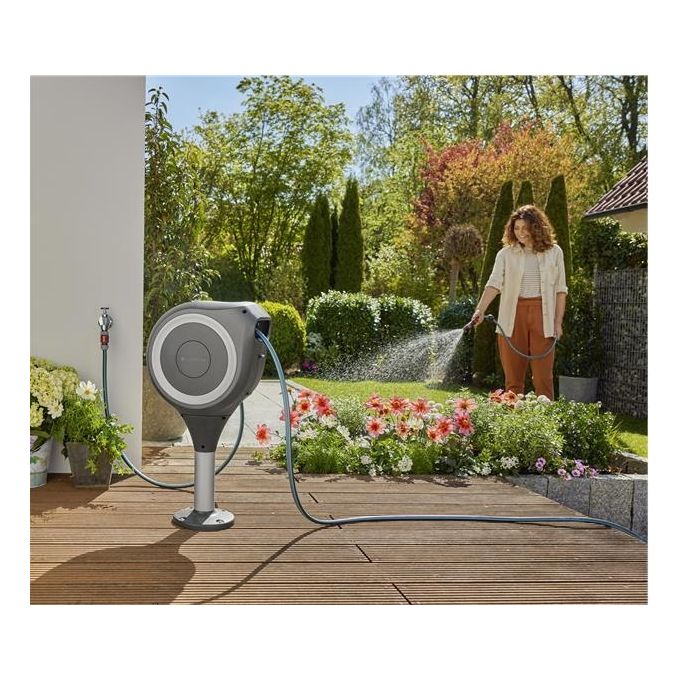 Gardena Avvolgitubo a Parete Rollup M Bianco 20mt