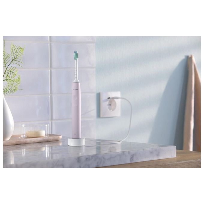 Philips HX3675-15 Serie 3100 Spazzolino elettrico sonico 1 modalita' Timer 2 min autonomia 336 ore colore Nero Rosa