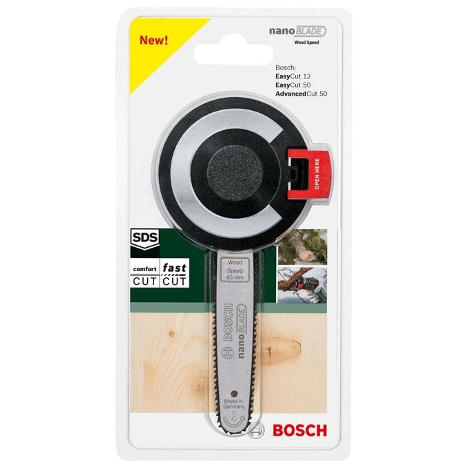 Bosch 2609256D86 NanoBlade Wood Speed 65 Lama per Seghetto Alternativo Acciaio 65 mm compatibile EasyCut AdvancedCut