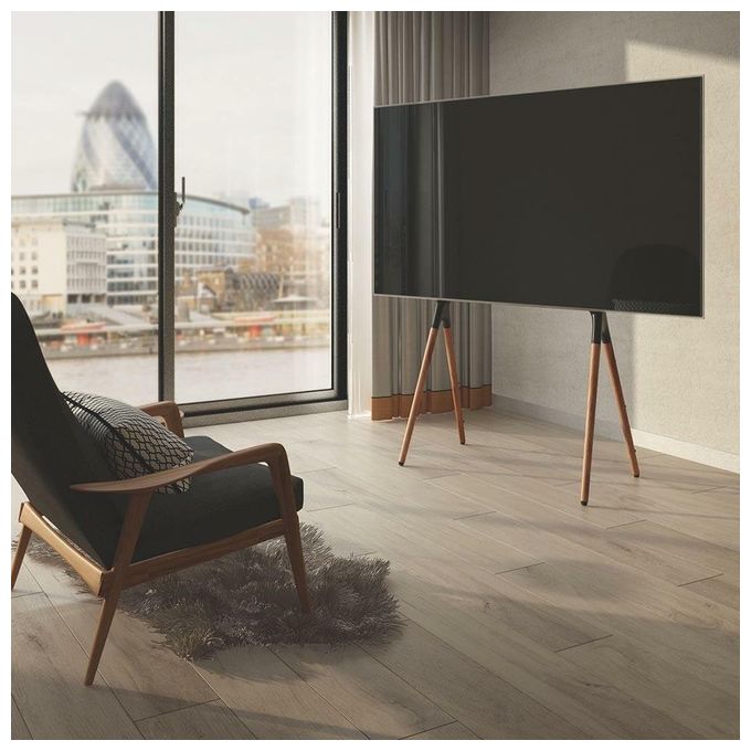 Munari KE092NS Supporto TV a pavimento 177,8 cm (70'') 40 Kg Compatibilita' VESA 200x200 600x400 colore Nero Noce