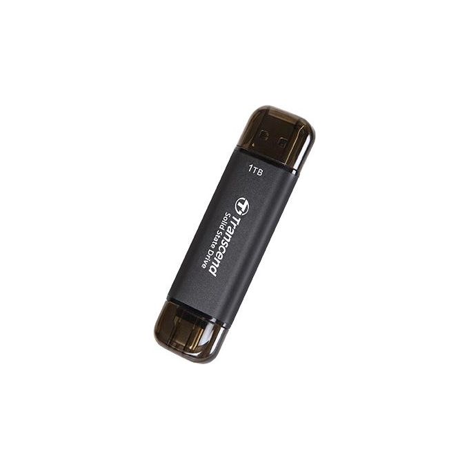 Transcend TS1TESD310C ESD310C SSD Esterno Portatile 1TB USB 3.2 Gen 2x2 Type-A Type-C 1050 MB-s colore Nero