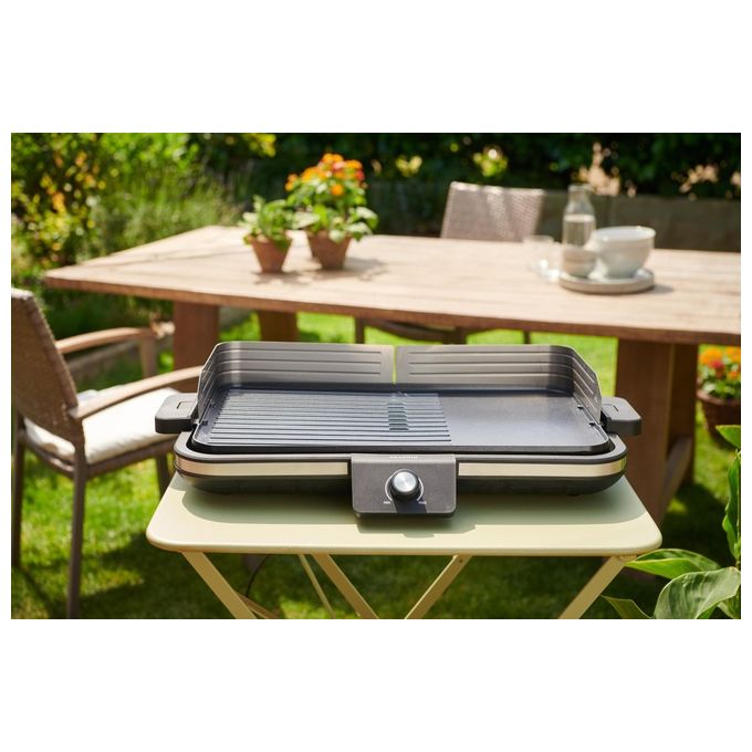 Severin PG8564 Griglia Elettrica da Tavolo Plancha 2300 W Superficie Cottura 50x30 cm con Piastra Antiaderente Rimovibile colore Nero