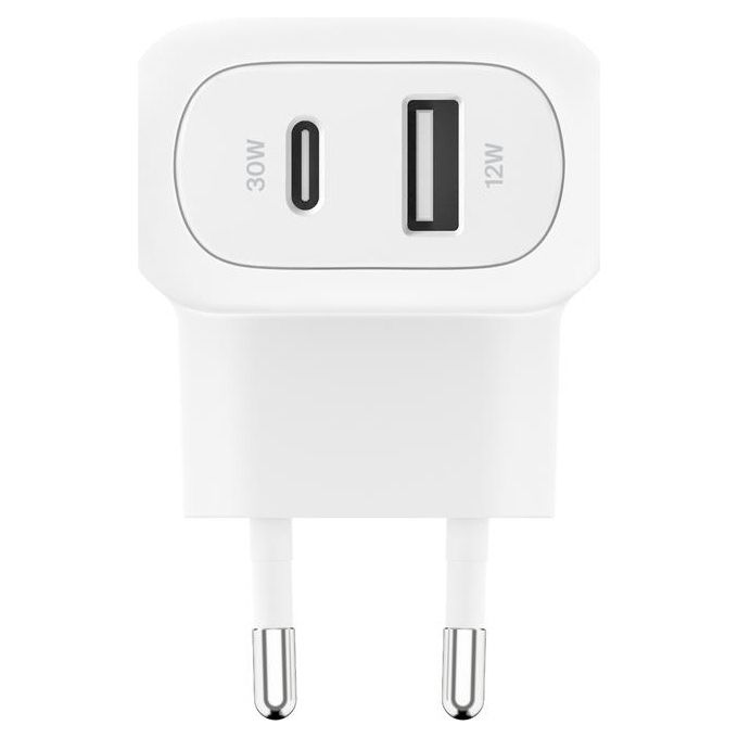 Belkin BoostCharge Doppio Caricatore Usb da Parete da 42W Bianco