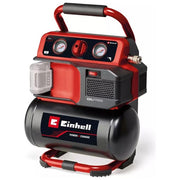 Einhell 4020410 TE-AC 18-75 Li OF-Solo Compressore ad Aria 5 L 8 bar 75 l-min Alimentazione a Batteria 18 V Power X-Change colore Nero Rosso