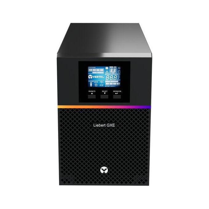 Vertiv GXE3-2000IMT Liebert UPS Tower 2 kVA 1800 W 8 Prese AC Tecnologia Online Onda Sinusoidale Pur a 0 ms Tempo di Intervento Display LCD colore Grigio