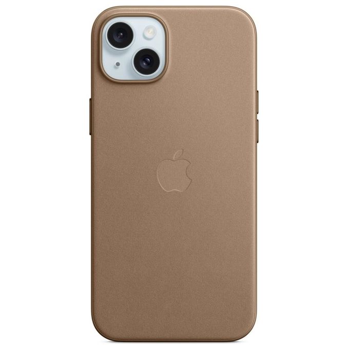 Apple MT473ZM-A Custodia MagSafe in tessuto FineWoven per iPhone 15 Plus colore Grigio talpa