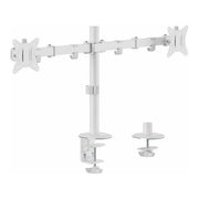 Equip 650167 Supporto da Tavolo Doppio Monitor Articolato 17'' 32'' VESA 100x100 Regolazione Altezza colore Bianco