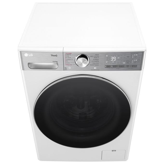 LG D4R9513TPWC Serie R9 Lavasciuga Frontale 13-7 Kg 1400 rpm Classe D AI DD TurboWash 360 Autodosaggio (85x60x61,5 cm) colore Bianco