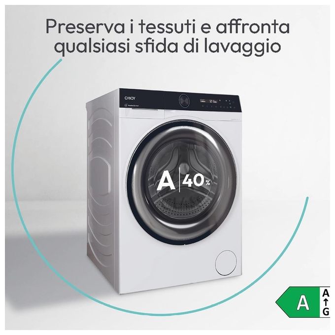 Candy BS 410B10-S Lavatrice Caricamento Frontale 10Kg 1400 Giri-min Bianco Classe Energetica A