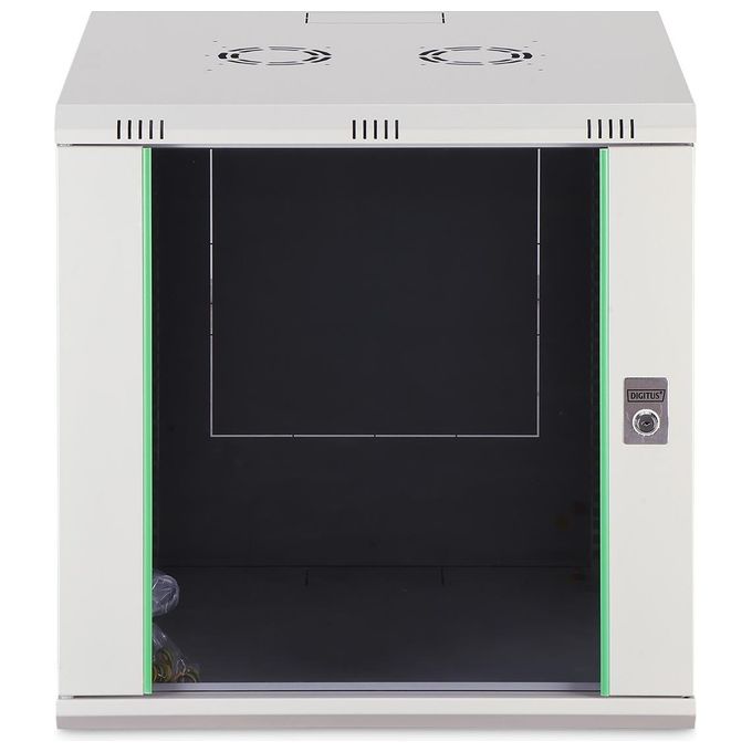 Digitus Armadio Rack 19'' 12 Unita' da Muro 638x600x600 Grigio Porta Vetro