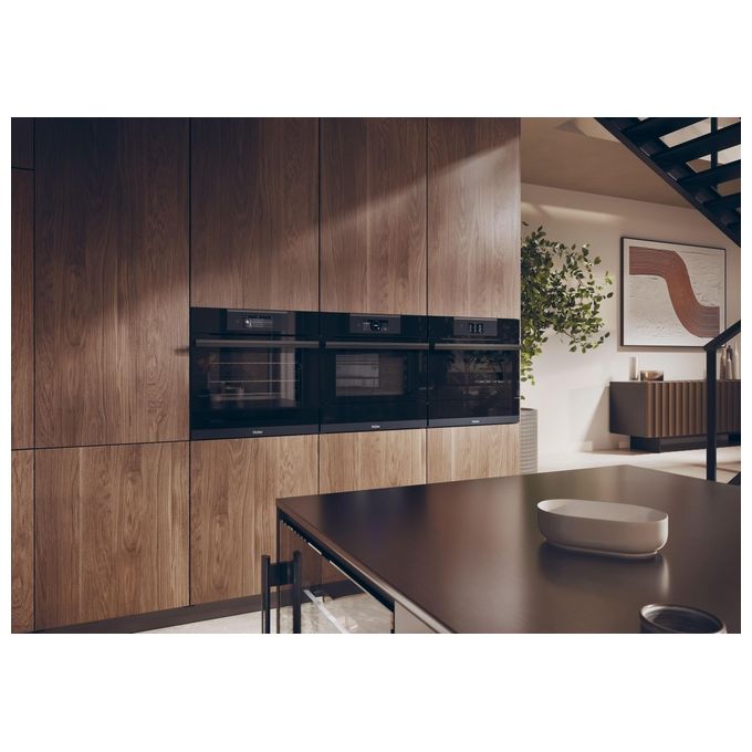 Haier HWO60SM6T9BH Forno da incasso I-Touch Serie 6 Multi-level 70 Litri Pirolitico 14 Funzioni Classe A Nero