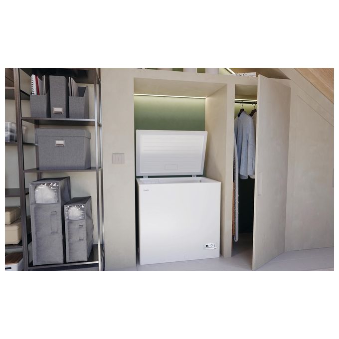 Candy CHAE 2002E Artico Congelatore a Pozzetto 196 L 84,5 cm Classe E 39 dB Congelamento Rapido colore Bianco
