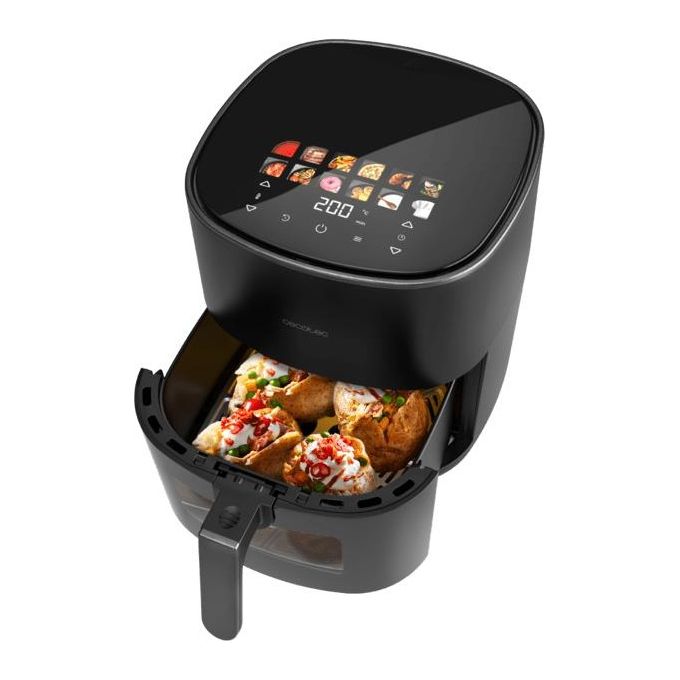 Cecotec A01 EU01 100500 CecofryandGrill Friggitrice ad aria 6,5 L 2200 W 12 programmi display LCD colore Nero