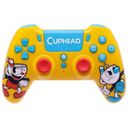 Qubick ACP40224 Cuphead Gamepad Wireless PS4 PS5 PC Bluetooth USB Vibrazione Touchpad colore Giallo
