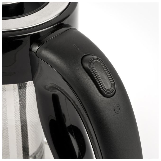 Girmi BL5100 Bollitore e Tisaniera 1,7 L 2200 W Filtro in Acciaio Inox Rotazione 360° Avvolgicavo nella Base colore Nero