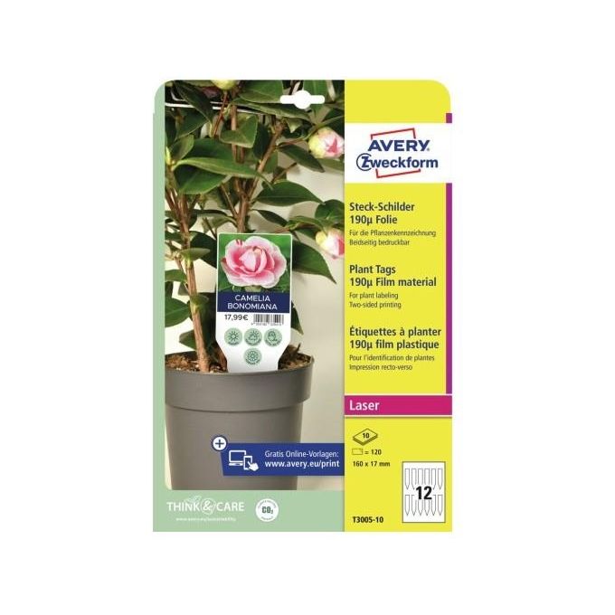 Avery Confezione 120 Cartellini per Piante100x20mm