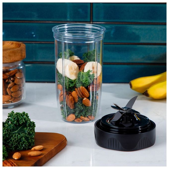 NutriBullet NB1206DGCC Ultra Frullatore da tavolo 1200W caraffa Tritan BPA Free bicchieri 900ml e 700ml colore Nero