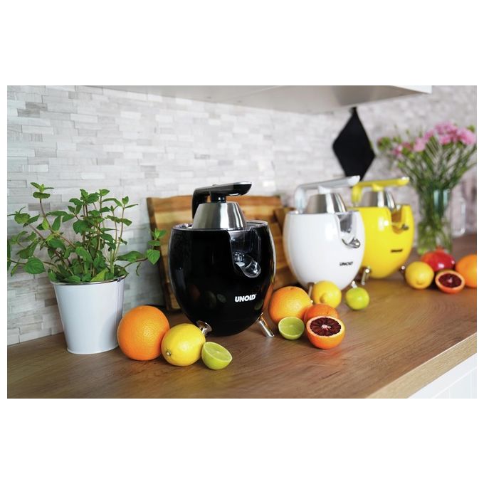 Unold 78135 Spremiagrumi Elettrico Potenza 300 W con Due Coni per Agrumi e Filtro in Acciaio Inox colore Nero