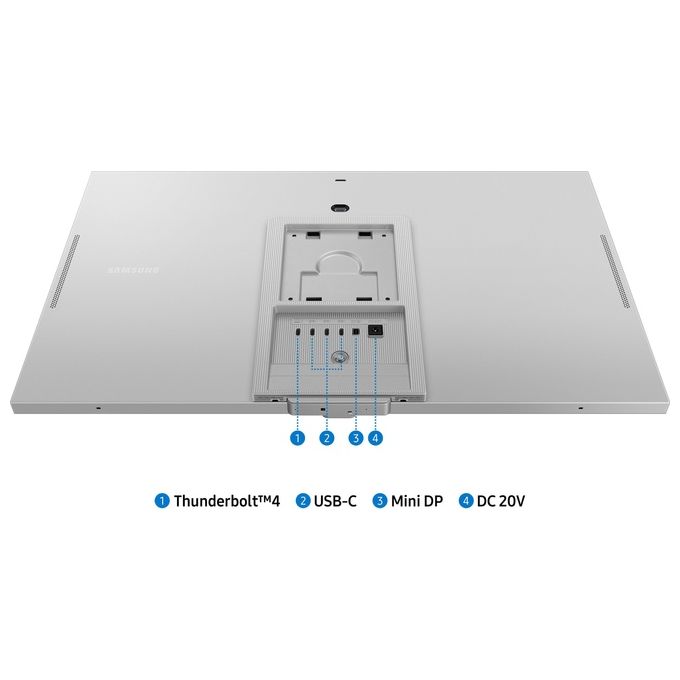 Samsung LS27C902PAUXEN ViewFinity S9 Monitor 27'' 5K 5120x2880 Pixel IPS Flat 60Hz 5 ms Thunderbolt 4 Wi-Fi Altoparlanti Integrati colore Argento