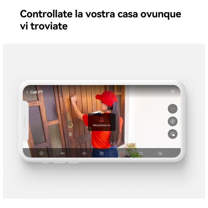 Imou IPC-K9EP-3T0WE Cell PT Telecamera IP PTZ Esterno 3MP 2K Wi-Fi IP66 Visione Notturna Batteria 15000 mAh colore Bianco