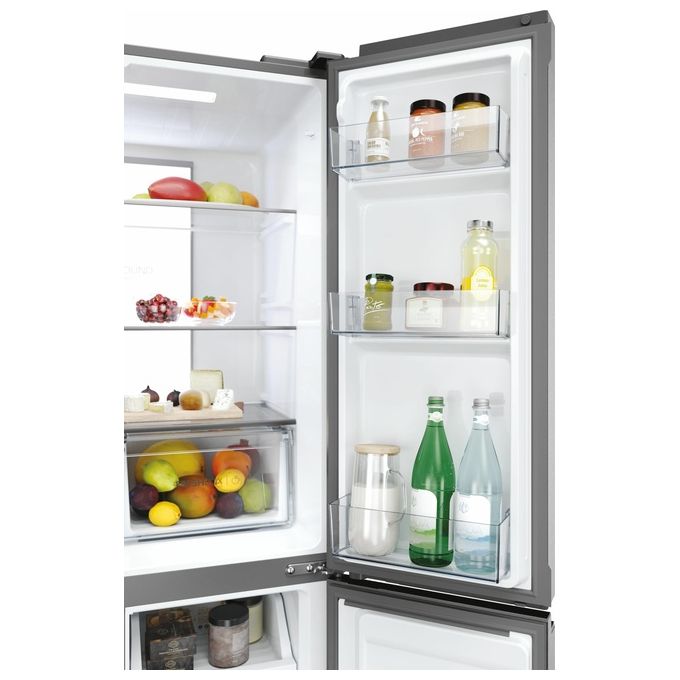 Haier HCR7818DNMM Cube 83 Serie 7 Frigorifero Multi Porta 467 L 181 cm Classe D 35 dB Total No Frost Wi-Fi colore Inox