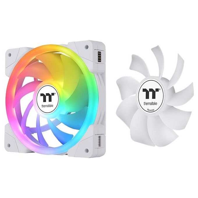Thermaltake CL-F170-PL14SW-A SWAFAN EX14 ARGB Ventola di raffreddamento per PC 3 Fan Pack 16,8M colori personalizzabili sotto 23 dB colore Bianco