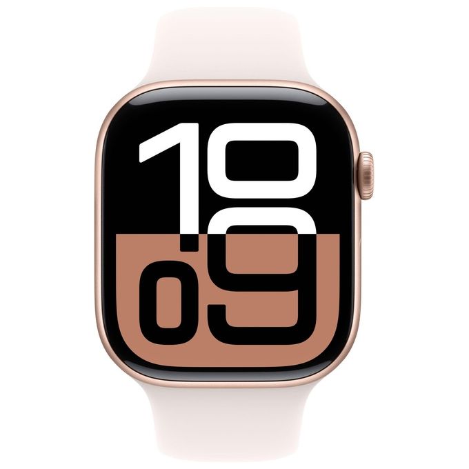 Apple MWWU3QL-A Apple Watch Series 10 GPS 46 mm Smartwatch con Cassa in Alluminio e Cinturino Sport Loop colore Rosa fard