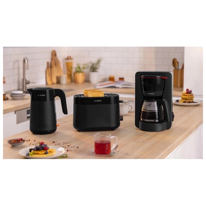 Bosch TAT2M123 MyMoment Tostapane 2 Fette 950 W Funzione Scongelamento e Riscaldamento Vassoio Raccoglibriciole Rimovibile colore Nero