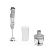 Moulinex DD672B10 Quickchef+ Frullatore ad immersione 1000W 20 velocita' Turbo con Tritatutto 0,5L e Bicchiere 0,8L colore Grigio Acciaio Inox