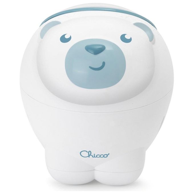 Chicco 00011558200000 First Dreams Proiettore 2in1 da Culla e da Comodino con Proiezione Aurora Boreale Musica Classica e Suoni della Natura colore Blu