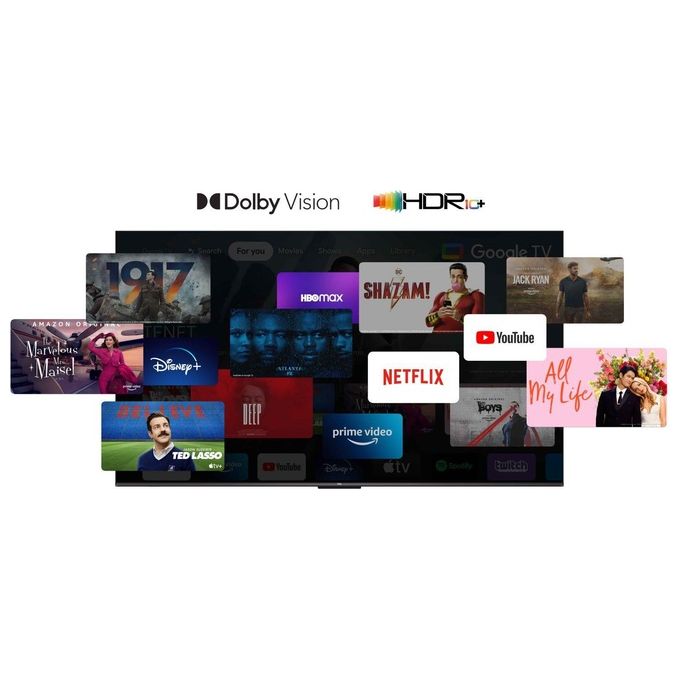 TCL 43P79B Serie P7 Smart TV LED 43'' 4K Ultra HD Google TV Dolby Atmos colore Titanio