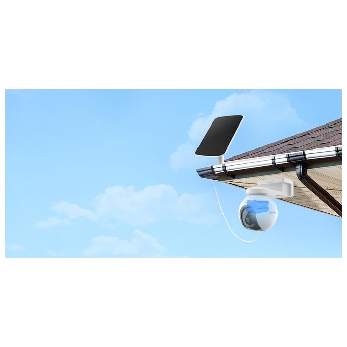Ezviz EB8 Telecamera di Sicurezza IP 4G LTE Motorizzata Esterno Batteria 10400 mAh 3 MP IP65 Audio 2 vie colore Bianco