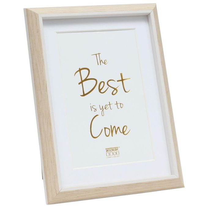 Deknudt Resin Cornice Portafoto 20x30cm Nature-Bianco con Passepartout