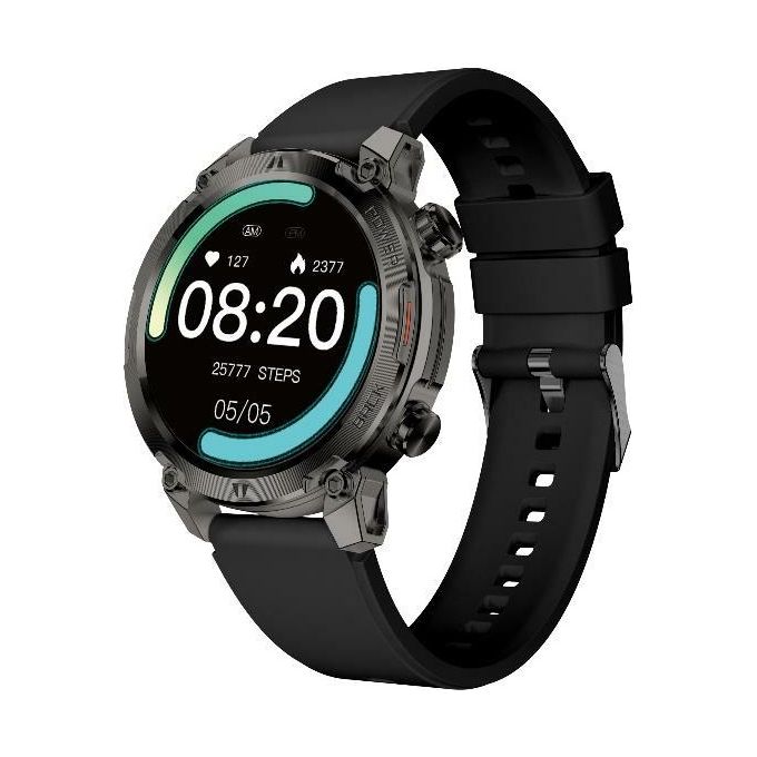 Nilox NXSWTRAILROUND Smartwatch 1.39'' 100+ Sport Cardiofrequenzimetro Ossigeno Notifiche 5 giorni autonomia colore Nero
