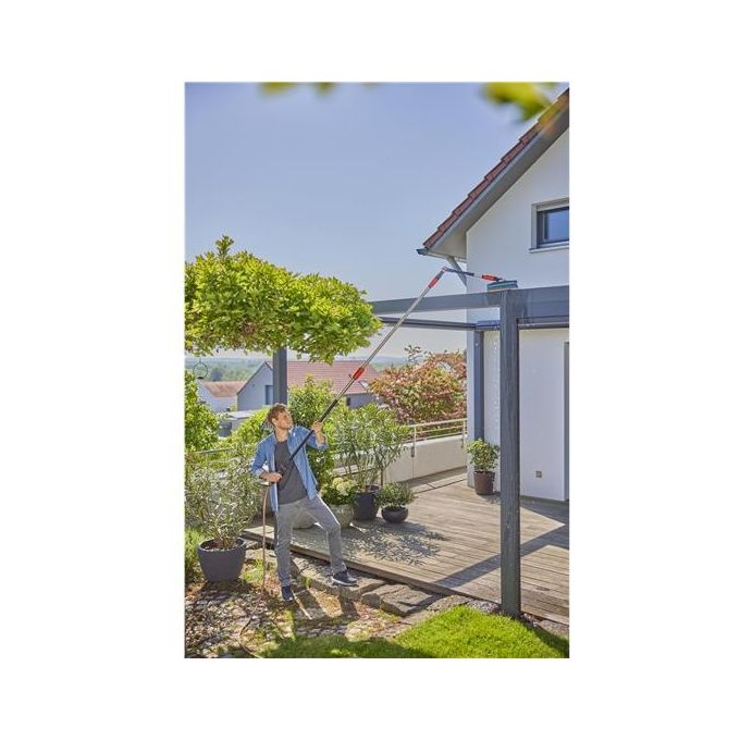GARDENA 18806-20 Cleansystem Manico Flex Prolunga per Pulizia Superfici Difficili da Raggiungere Lunghezza 53 cm Angolo Regolabile 45° colore Grigio Arancione