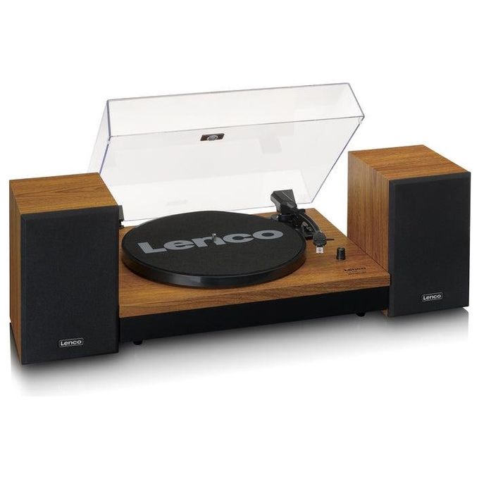 Lenco LS-310WD Giradischi a Cinghia con Diffusori Separati Bluetooth 4.1 Testina Audio Technica MM 20W colore Legno
