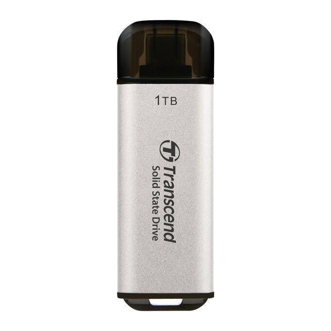 Transcend TS1TESD300S ESD300 SSD esterno 1 TB USB Type C 10 Gbps 1050 MB-s lettura 950 MB-s scrittura colore Argento