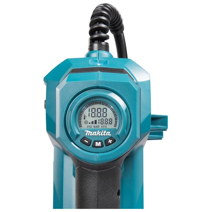 Makita MP001GZ Compressore Portatile a Batteria 40V max 11,1 bar 24 l-min con Display Digitale e Spegnimento Automatico colore Nero Blu