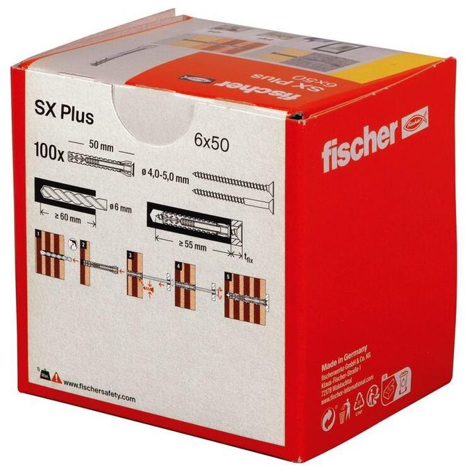 Fischer Tasselli SX Plus 6x50 100 Pezzi