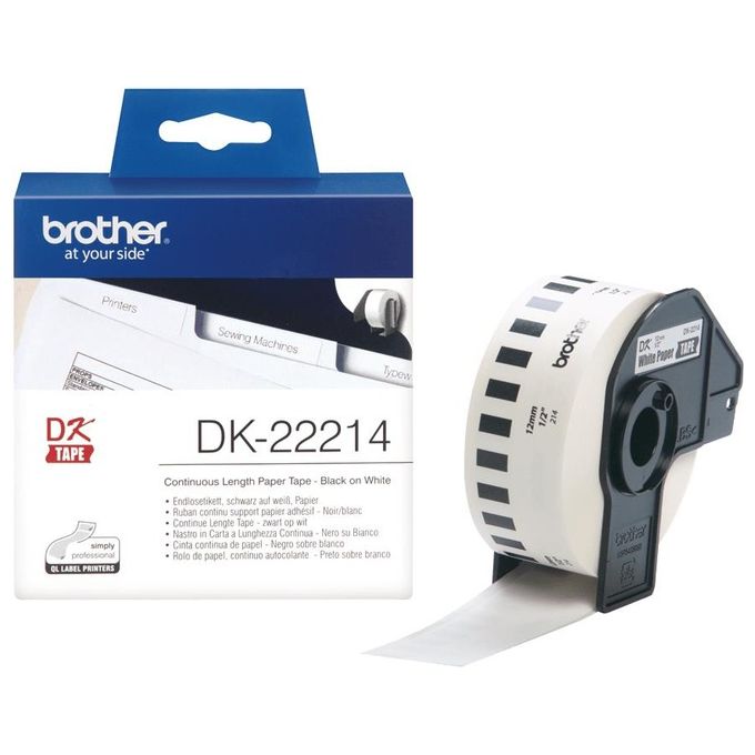 Brother Nastro Ades Nero Bianco 12 Mm