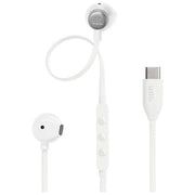 JBL Tune 305 C Auricolari USB-C ad Alta Risoluzione Audio con Cavo Piatto Antigroviglio Bianco