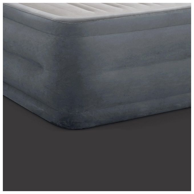 Intex Materasso Dura-Beam Comfort Plush Matrimoniale Grigio per Piscine e Campeggio